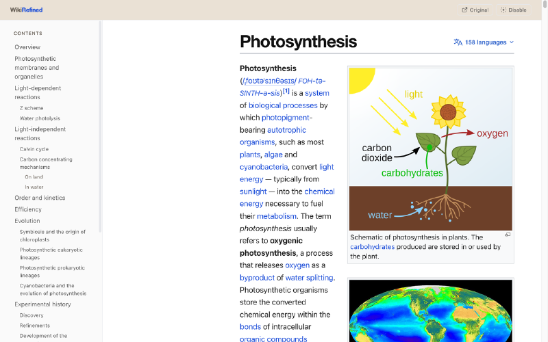 Скриншот Wiki Refined